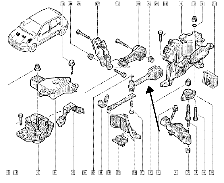 Renault Part numbers engine mounts