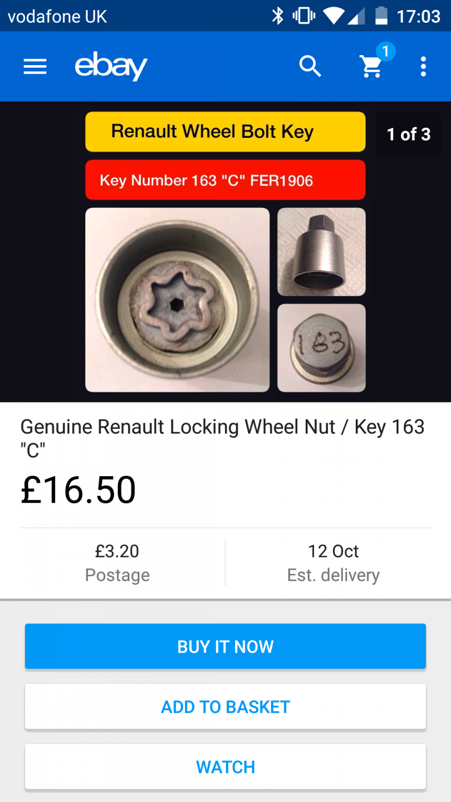 lost locking wheel nut key renault clio