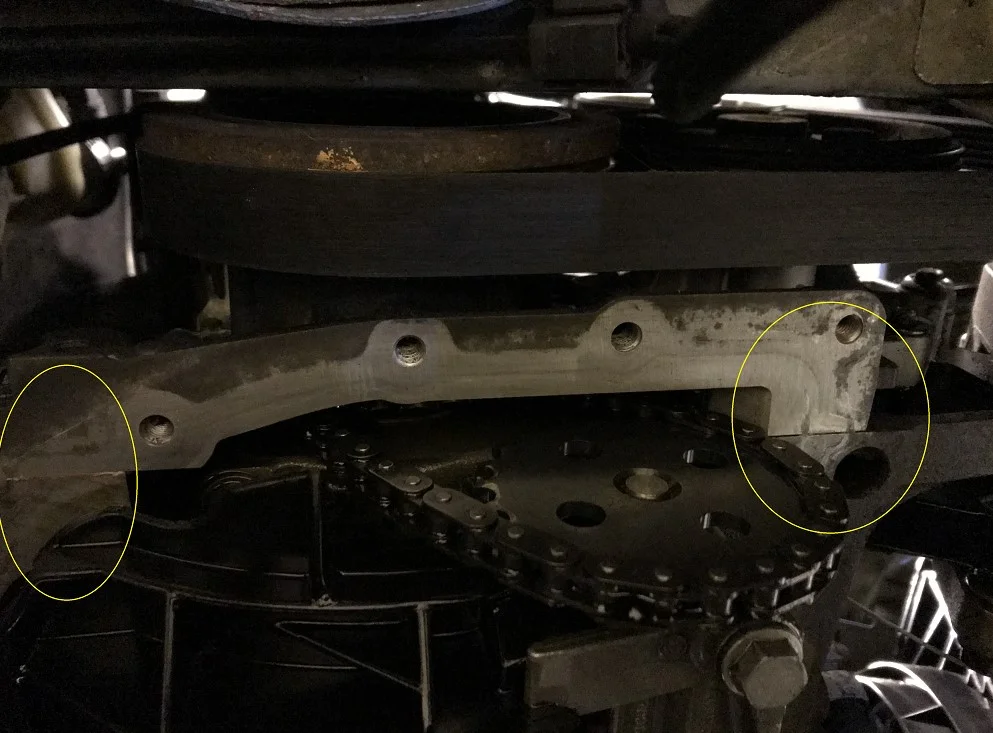 Engine front potential leak spots.webp
