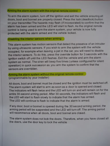 toad 850 alarm manual / instructions | ClioSport.net