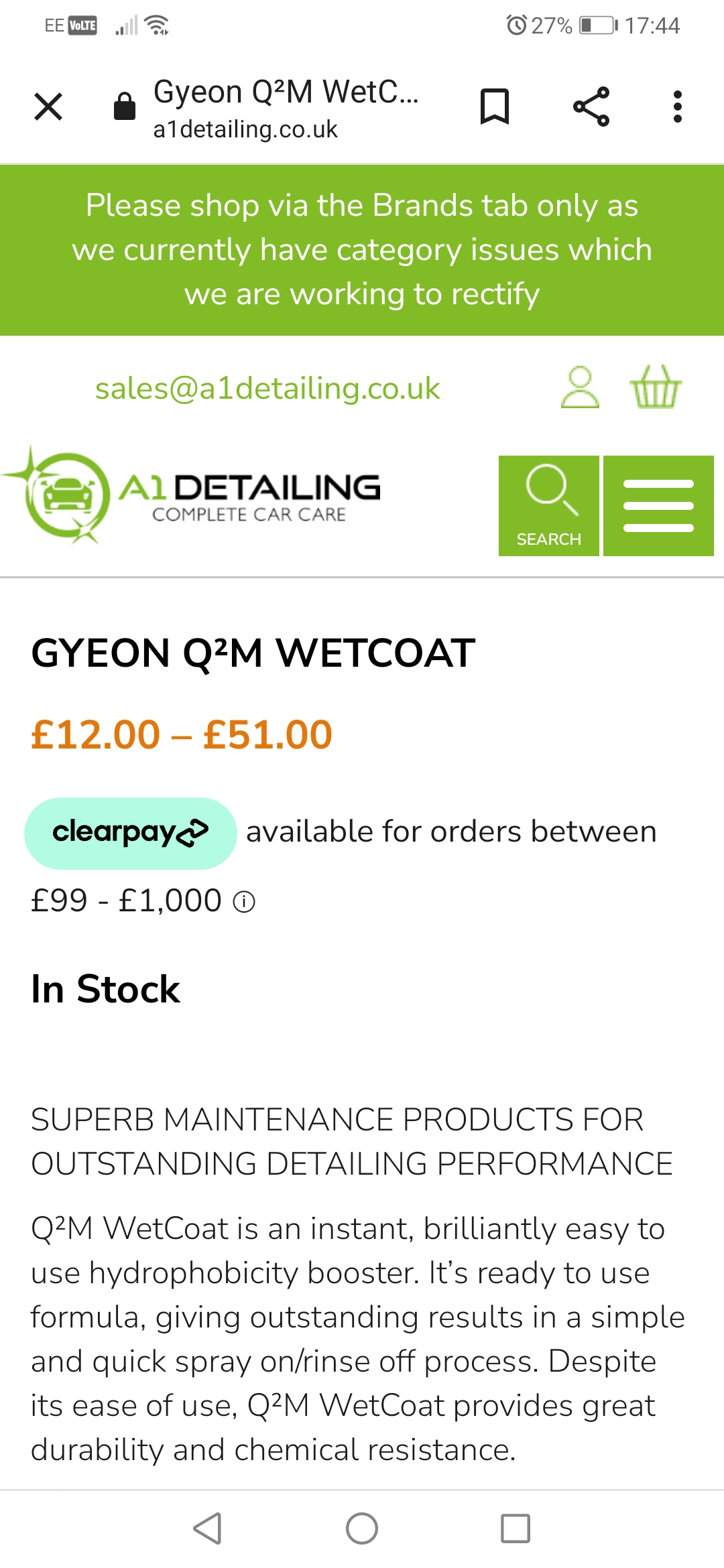 Tried out the new Gyeon Wet Coat, I'm impressed so far! Nice gloss