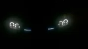 Front of car with angel eye side lights and dlrl's.webp